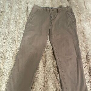 Banana Republic Ryan Slim Straight-Fit Womens Pants Size 6 gray cotton